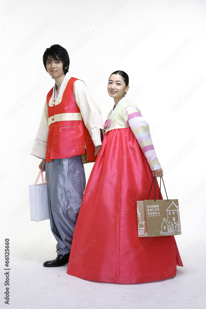 Couple in Korean Dress Couple in Korean Dress