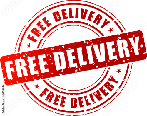 Vector free delivery stamp