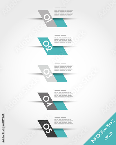 turquoise fast oblique infographic stickers