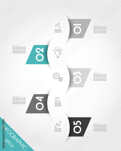 turquoise oblique timeline with rounded shadow