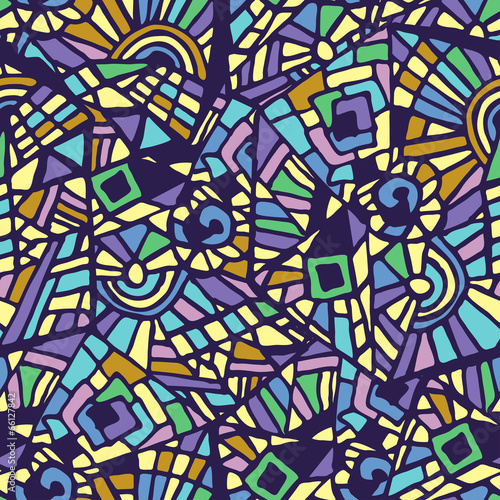 Seamless abstract mosaic multicolored pattern