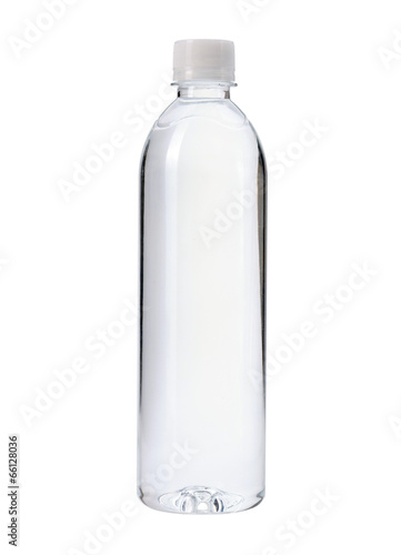 plastic bottle of water isolated on a white background