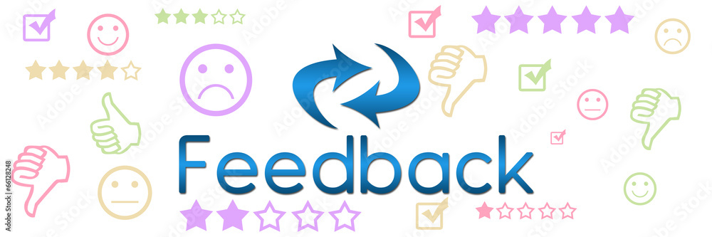 Feedback Colorful Symbols Banner