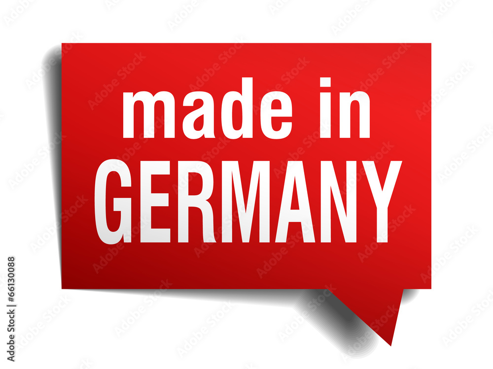 made in Germany red 3d realistic speech bubble made in Germany red 3d realistic speech bubble