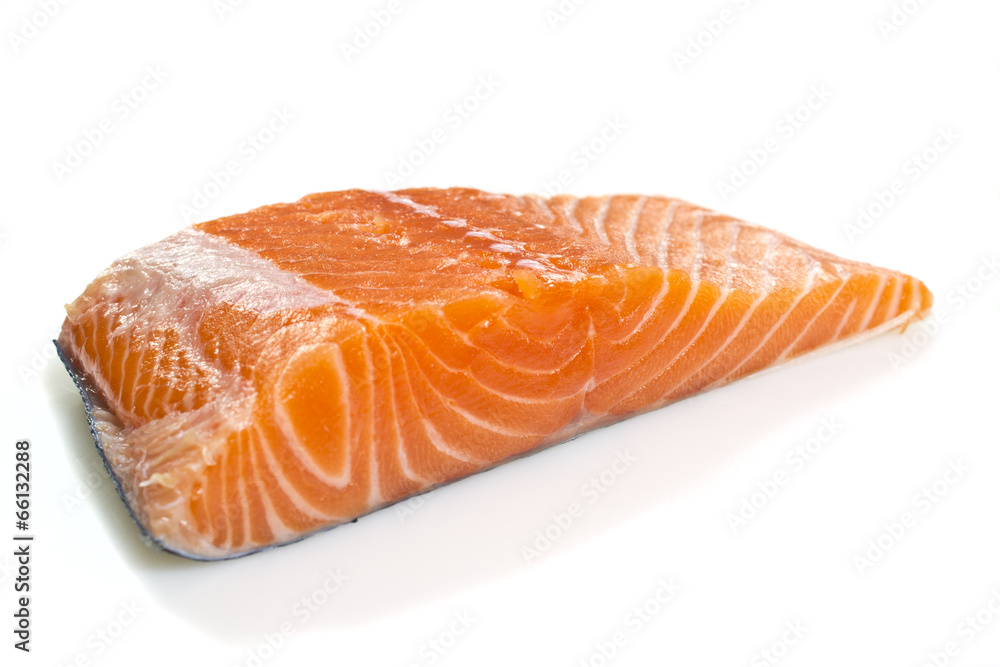 Salmon fillet isolated on white background Salmon fillet isolated on white background