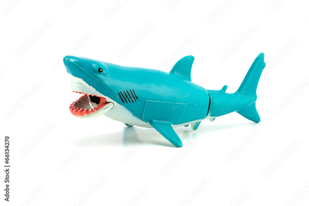 Naklejka premium White Shark toy isolated on white