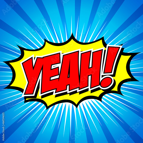 Yeah! Comic Speech Bubble, Cartoon