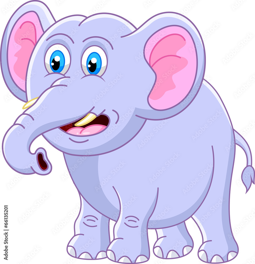 Fototapeta premium Cute elephant cartoon