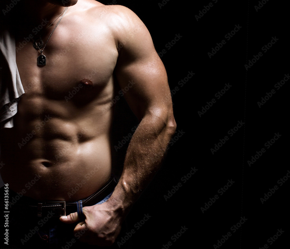 Fototapeta premium torso of a bodybuilder man