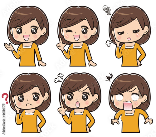 女性表情セット