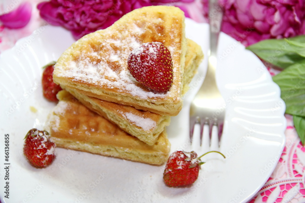 Waffels and berries Waffels and berries