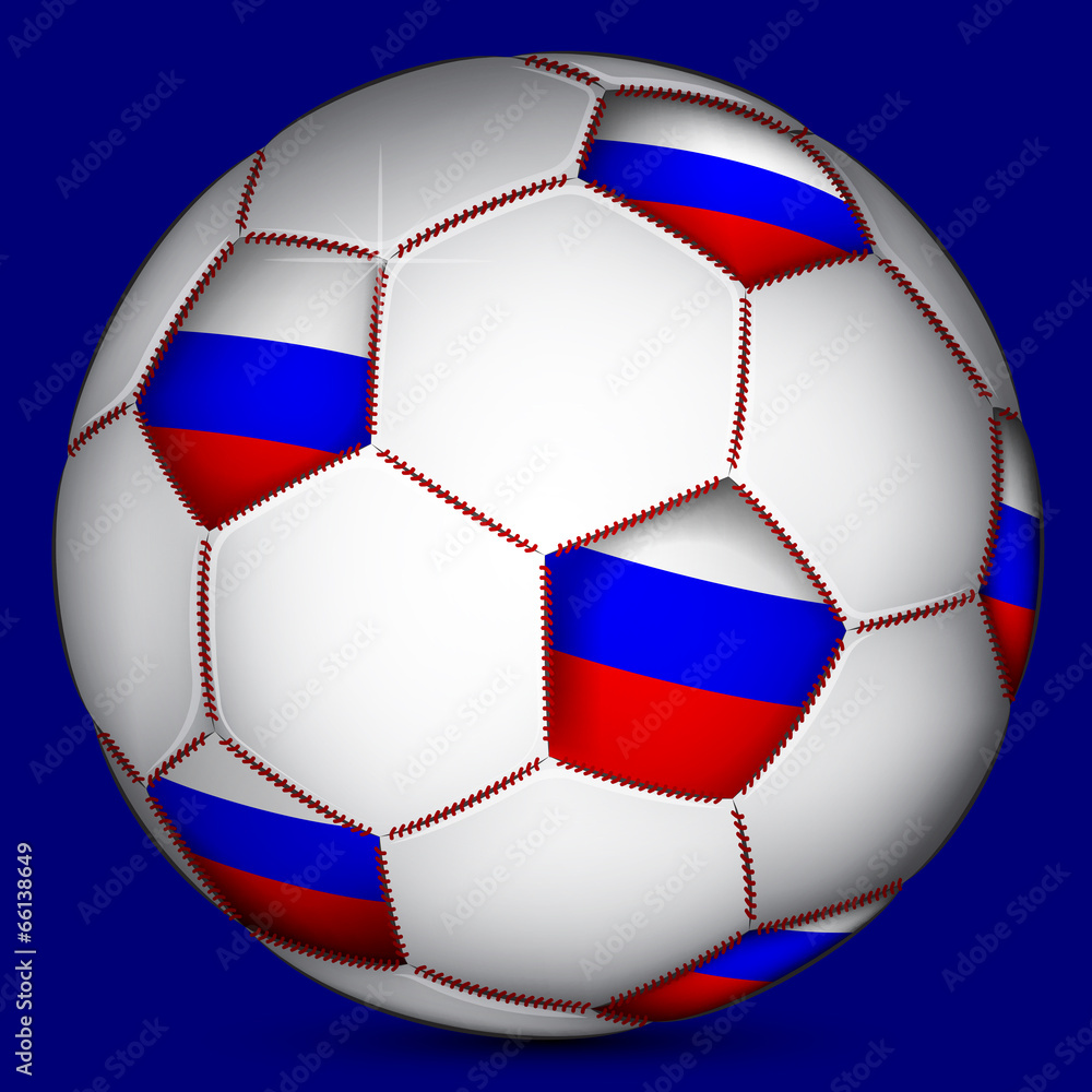 Russian soccer ball, vector