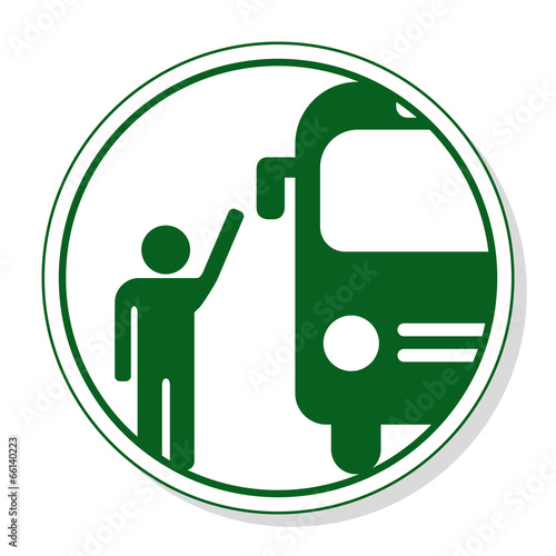 Web icon for communication - bus stop