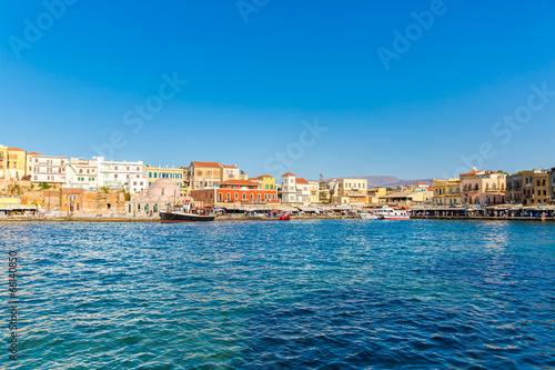 Fototapeta Naklejka Na Ścianę i Meble -  Cityscape and bay in city Chania/Crete/Greece