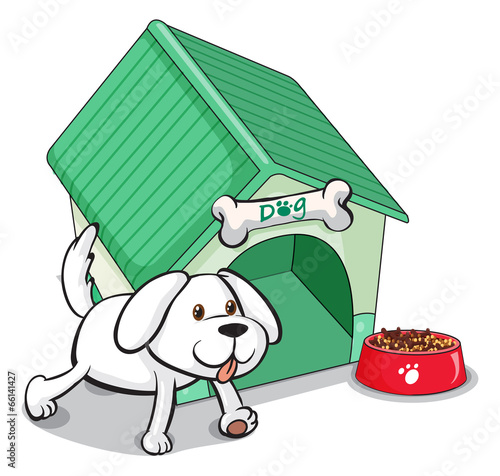 A cute pet outside the pethouse