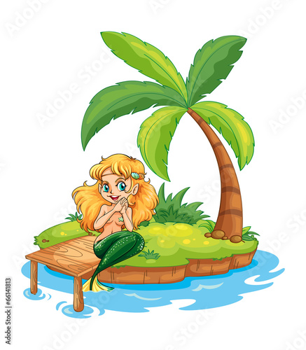 A mermaid at the beach