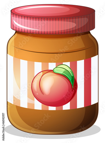 A bottle of fruit jam