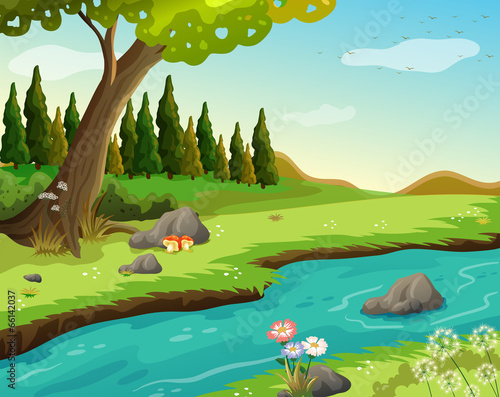 A river at the forest