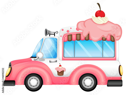 A vehicle selling desserts