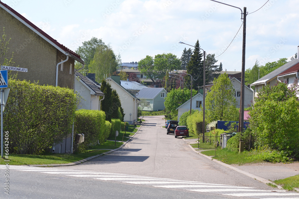 Rural street in Lappeenranta.