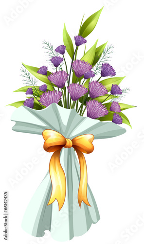 A boquet of violet flowers
