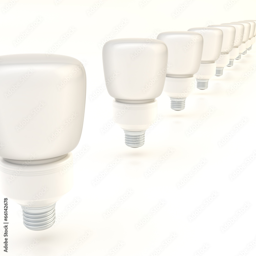 Line of light bulbs