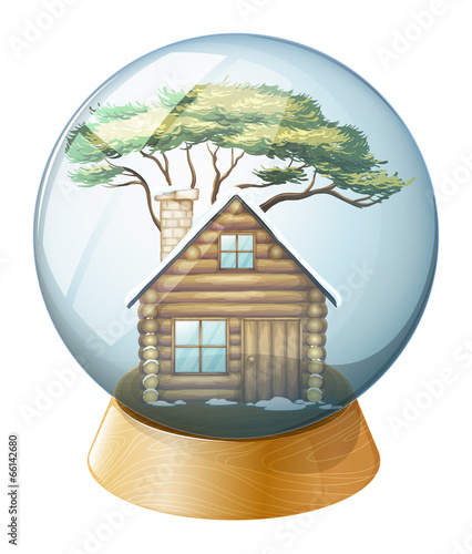 A house inside the crystal ball