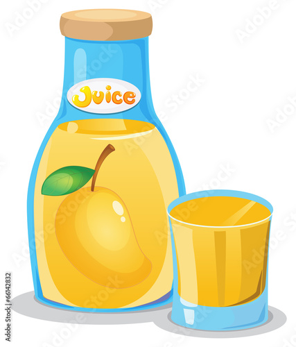 A bottle of mango juice