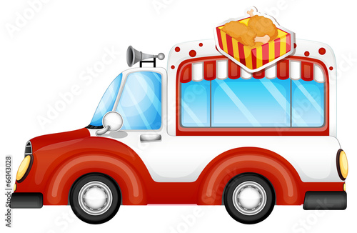 A vehicle selling chicken legs