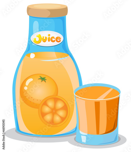 A bottle of orange juice