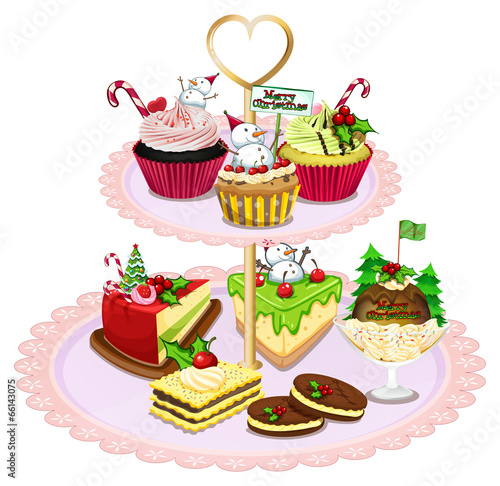 A tray with different baked goods