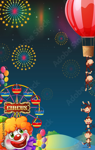 A circus show at the carnival