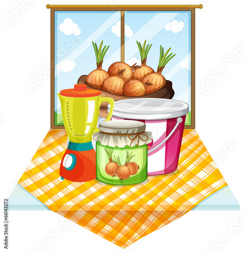 Onions near the window