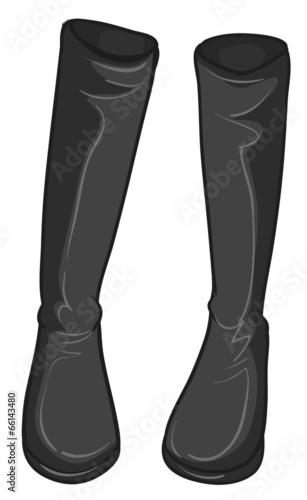 A pair of gray boots