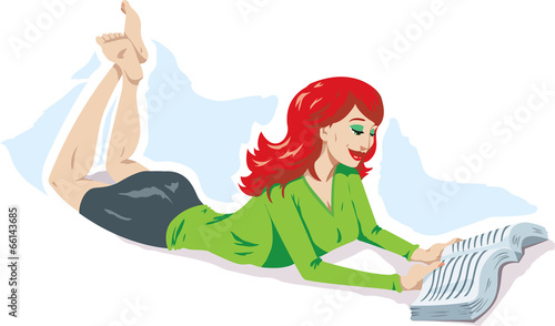 Girl reading book