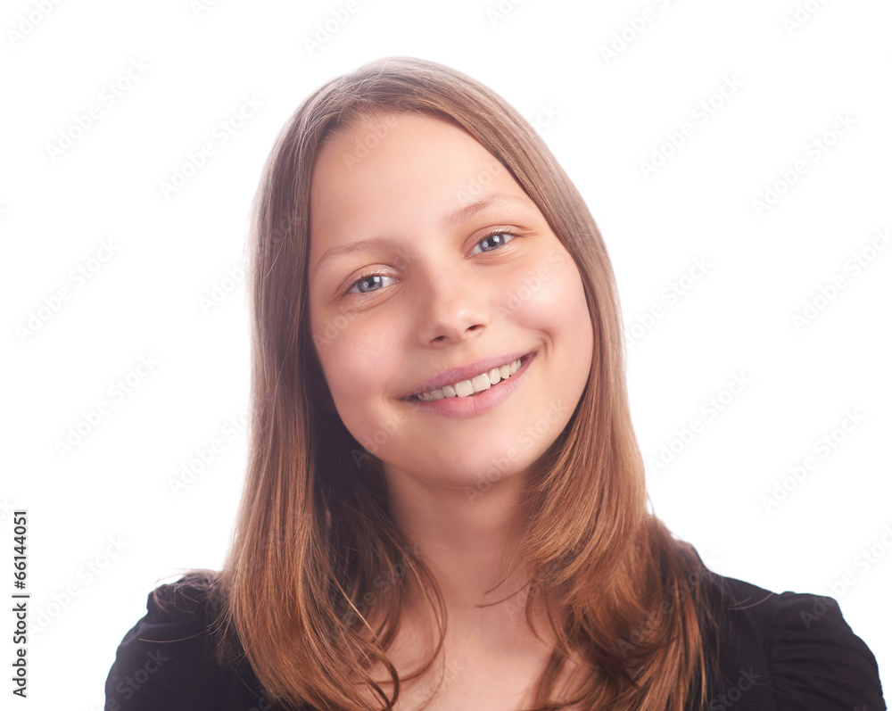 teen girl making funny faces on white background teen girl making funny faces on white background