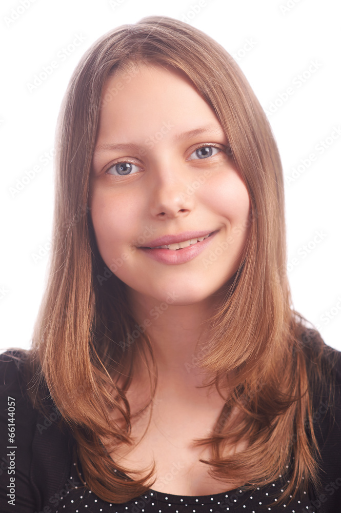 teen girl making funny faces on white background teen girl making funny faces on white background