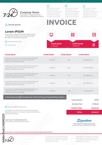 invoice vector template