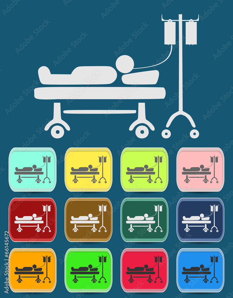 Illustration of Life icons, hospitalized with serum, vector Illustration of Life icons, hospitalized with serum, vector