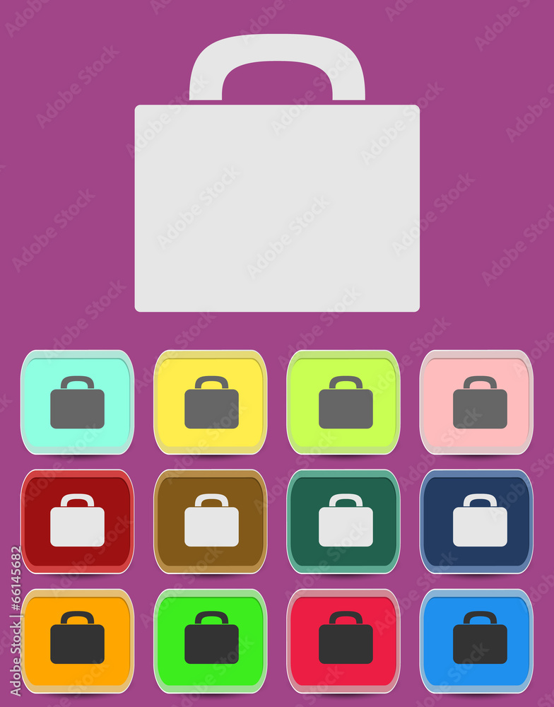 Briefcase icon, vector illustration. Flat design style Briefcase icon, vector illustration. Flat design style