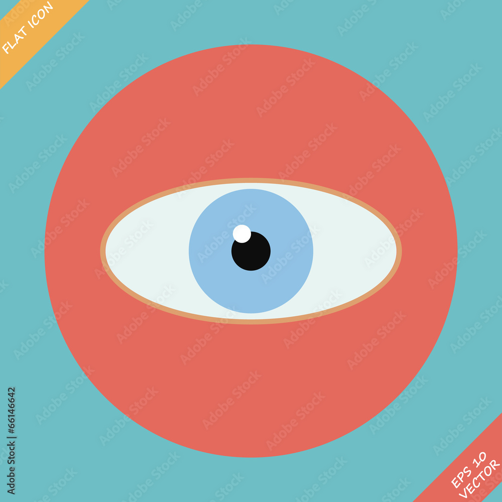 Eye icon - vector illustration. Flat design element Eye icon - vector illustration. Flat design element