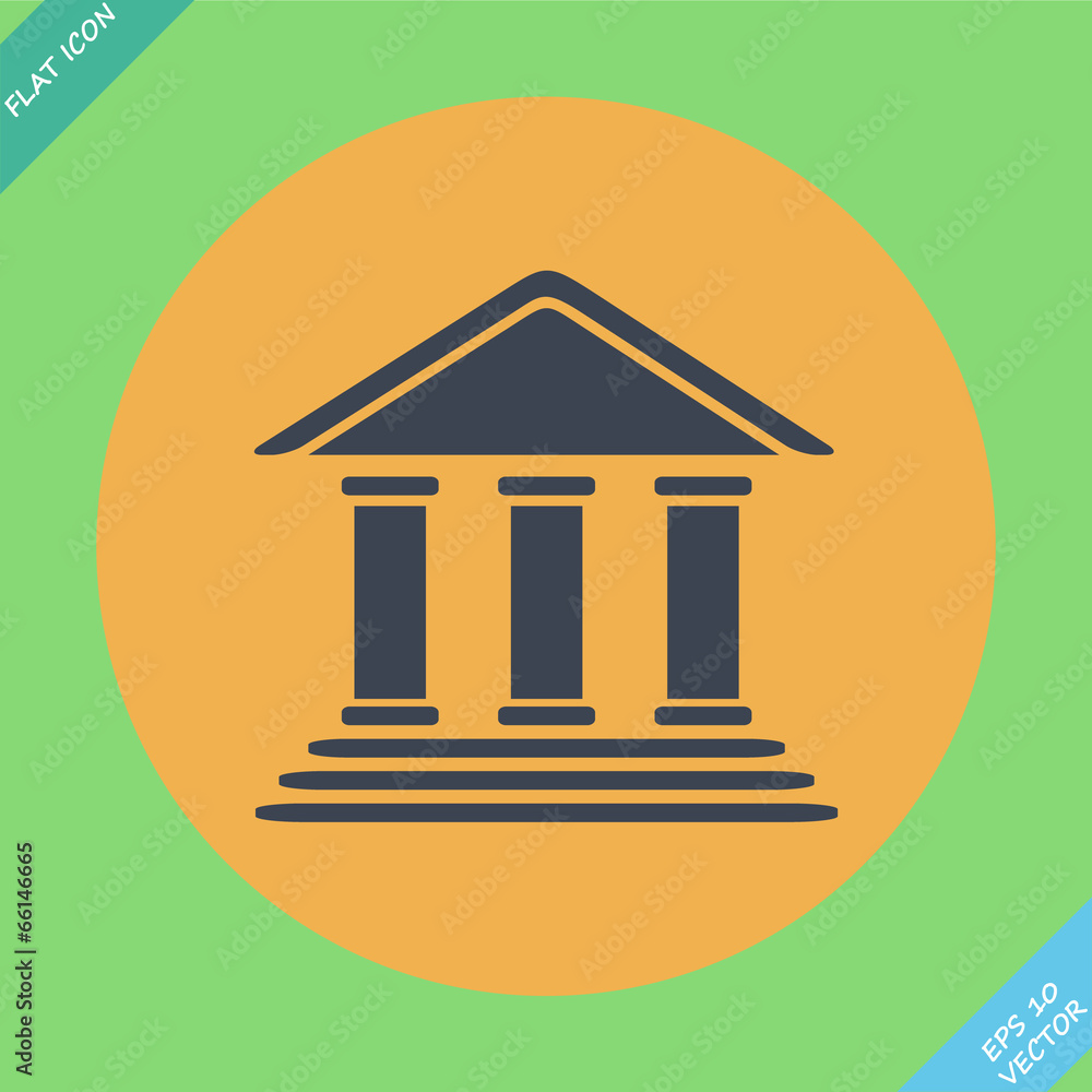 Bank building - vector illustration. Flat design element Bank building - vector illustration. Flat design element