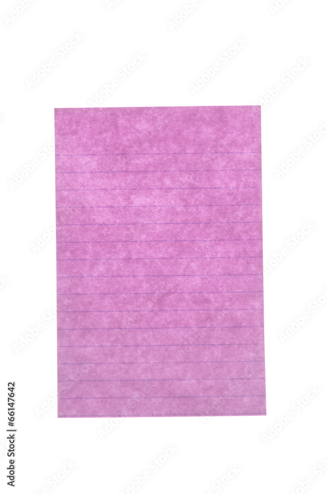 Paper note isolated on white background Paper note isolated on white background