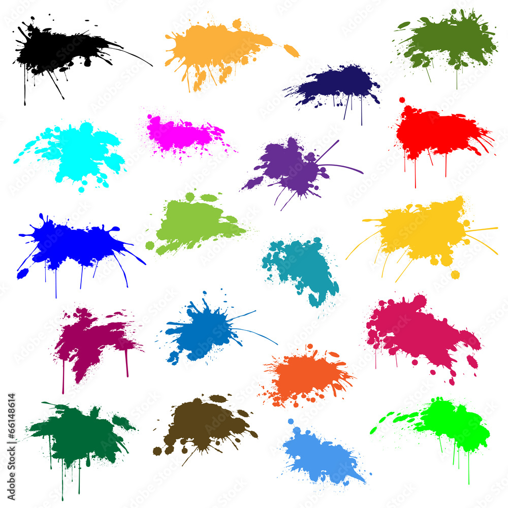 Set of ink in different colors Set of ink in different colors