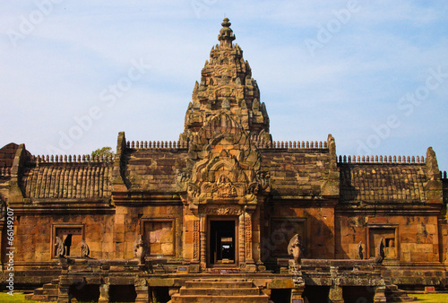 Ancient brick temple, a famous thai tourist travel destination