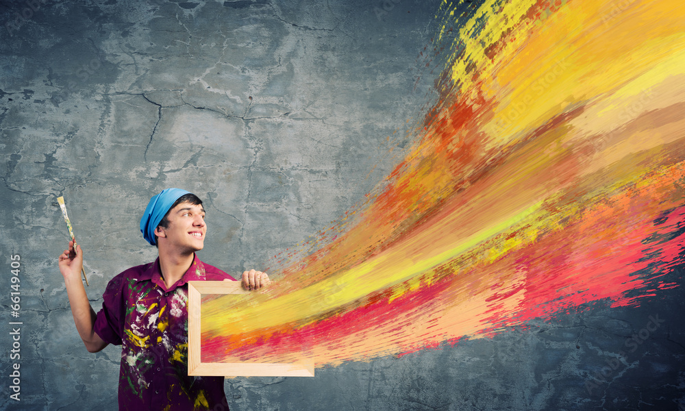 Obraz premium Man painter