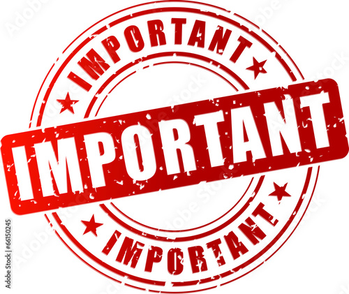 Vector important stamp
