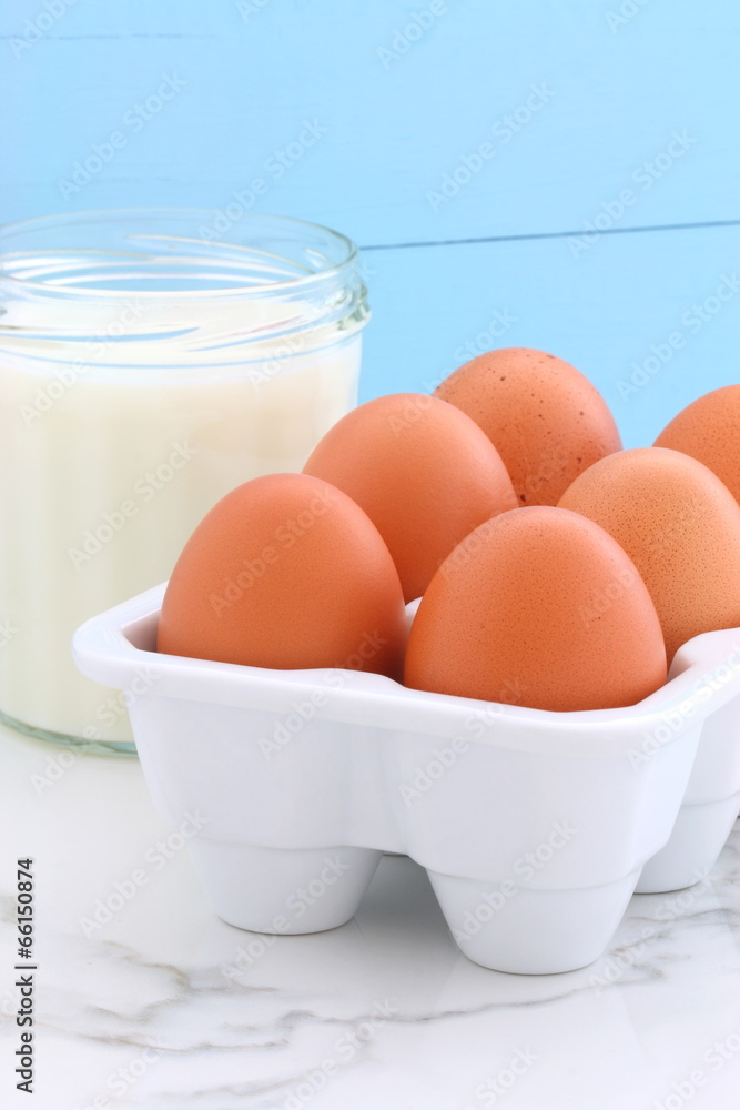 Heavy cream and whole eggs Heavy cream and whole eggs