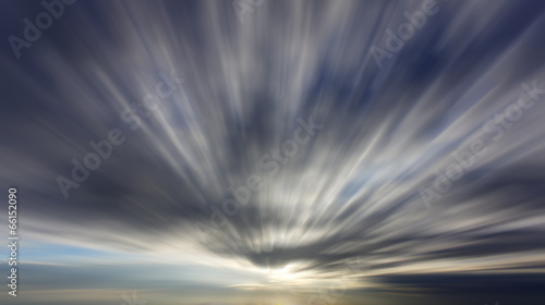 Clouds with long exposure effect photo