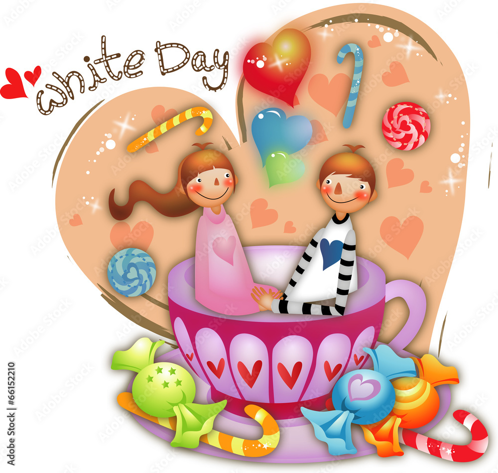 Obraz premium 화이트데이 커플